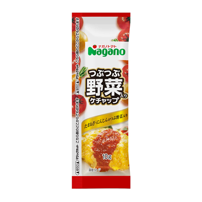 つぶつぶ野菜入りケチャップ 10g ポーションパック